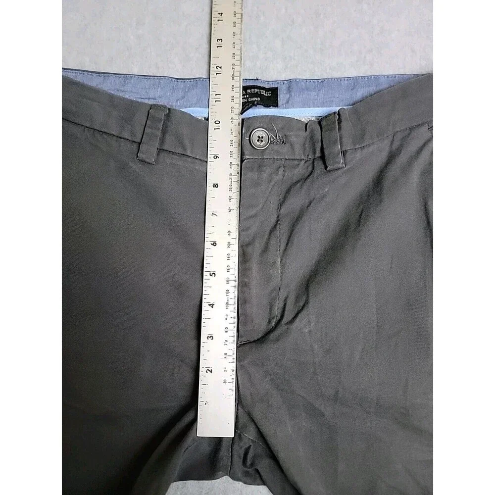 Banana Republic‎ Pants Mens 30x30 Rapid Chinos Charcoal Gray Flat Stretch Preppy